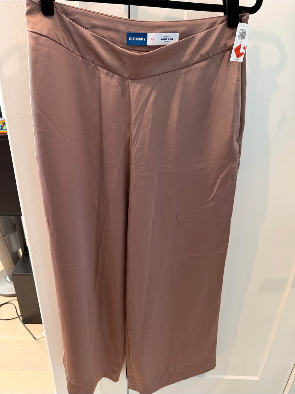 Old Navy Wide-Leg Pants in Mauve/tan